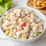 Delicious Chicken Salad with Apples, featuring juicy chicken and crunchy apples.