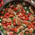 Mediterranean Chicken Stir Fry with vegetables and savory-sweet sauce