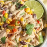 High Protein Southwest Chicken Salad with fresh veggies and Greek yogurt dressing