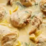 Creamy Oven Baked Chicken Thighs in garlic Parmesan sauce