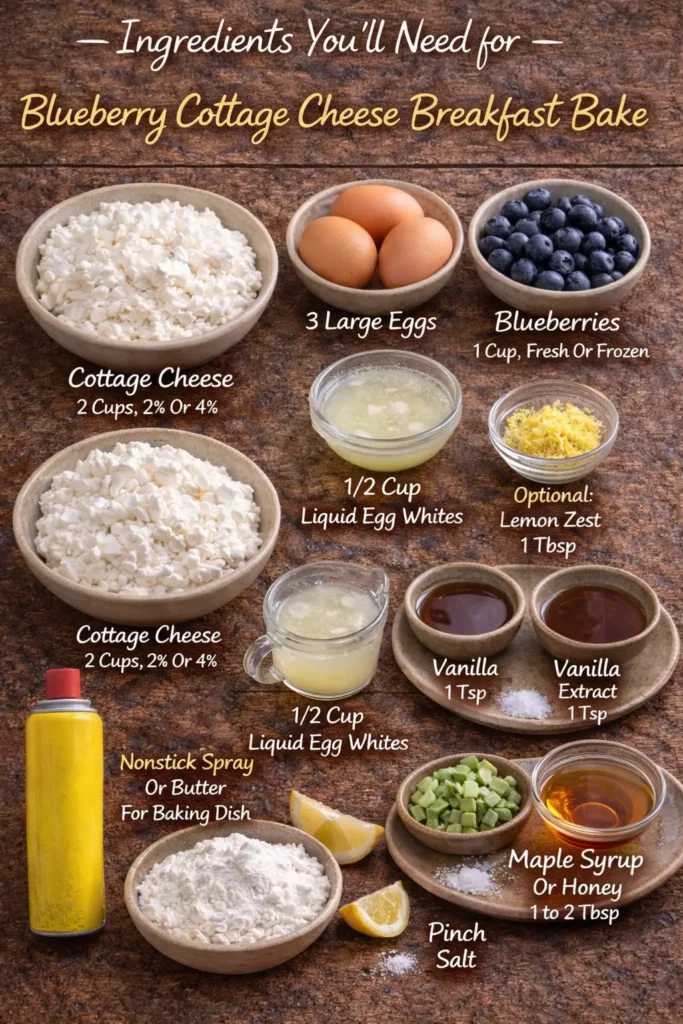 Blueberry Cottage Cheese ingredients