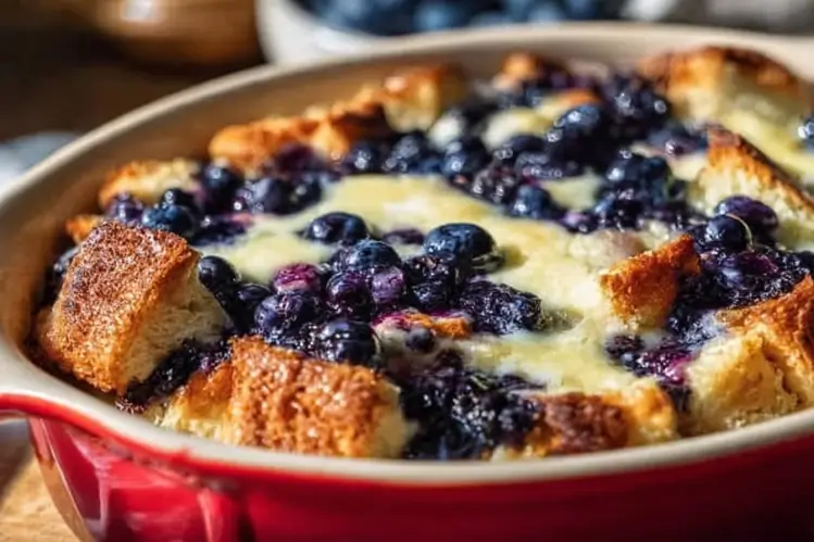 High Protein Blueberry Cottage Cheese Bake