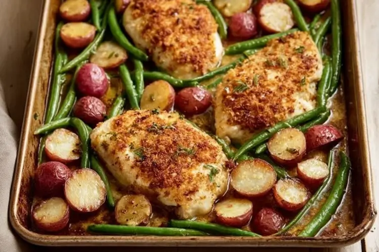 Parmesan Chicken With Vegetables