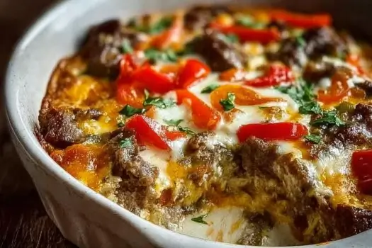 Philly Cheesesteak Casserole