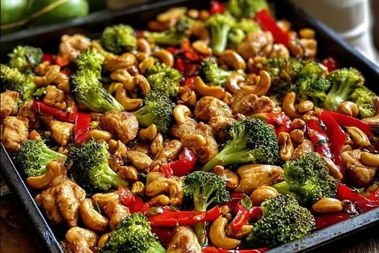 Sheet Pan Cashew Chicken