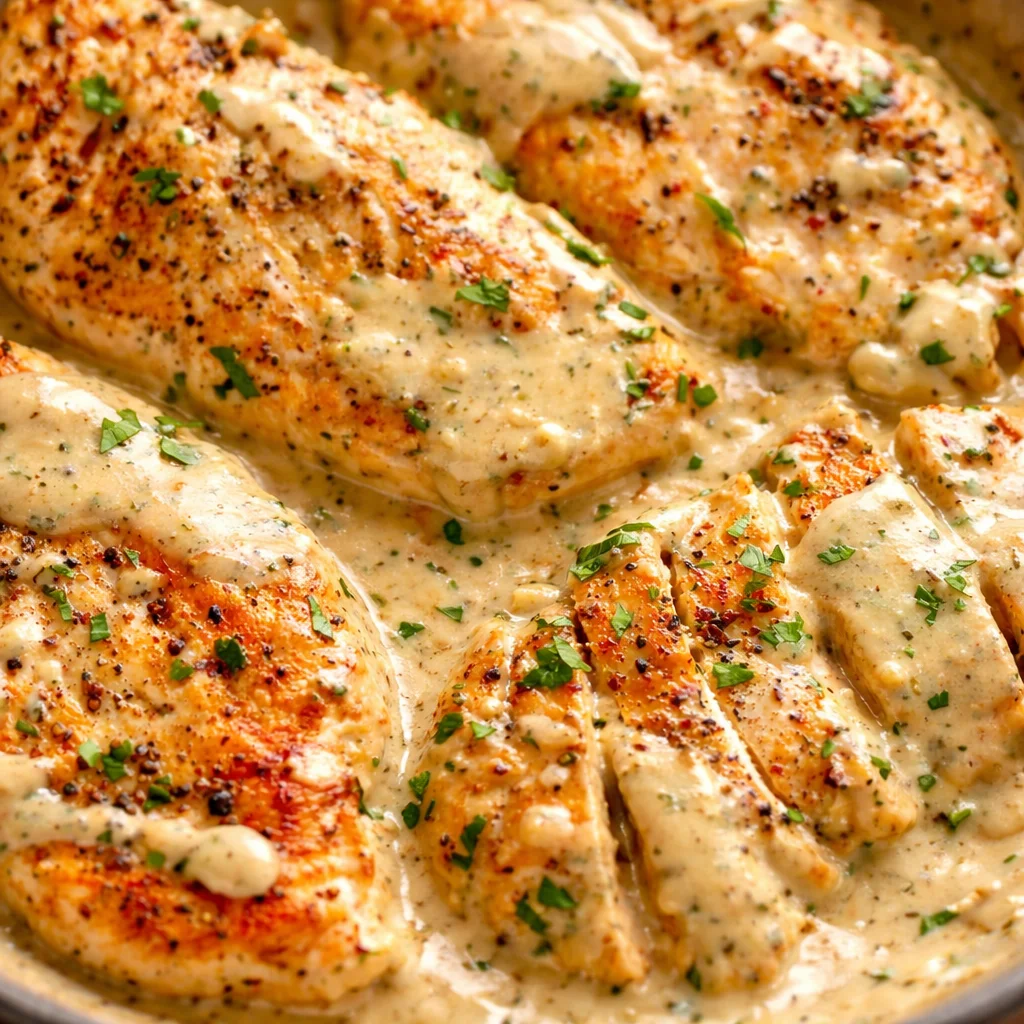 Creamy Ranch Chicken Crock Pot recipe featuring chicken in ranch gravy and veggies.