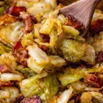 Delicious Southern Fried Cabbage with crispy bacon and onions, a quick 30-minute side dish.