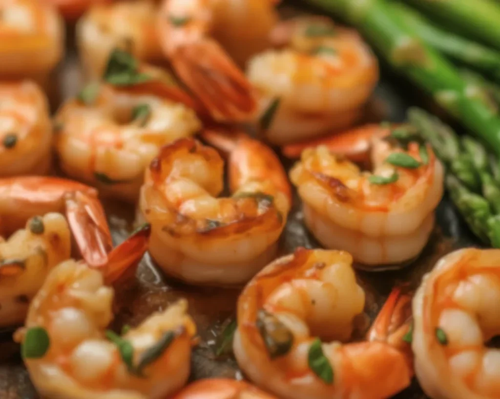 Delicious Lemon Garlic Shrimp and Asparagus meal, ready in under 20 minutes.