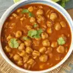 Delicious Indian Chickpea Curry with chickpeas, spices, and creamy coconut milk