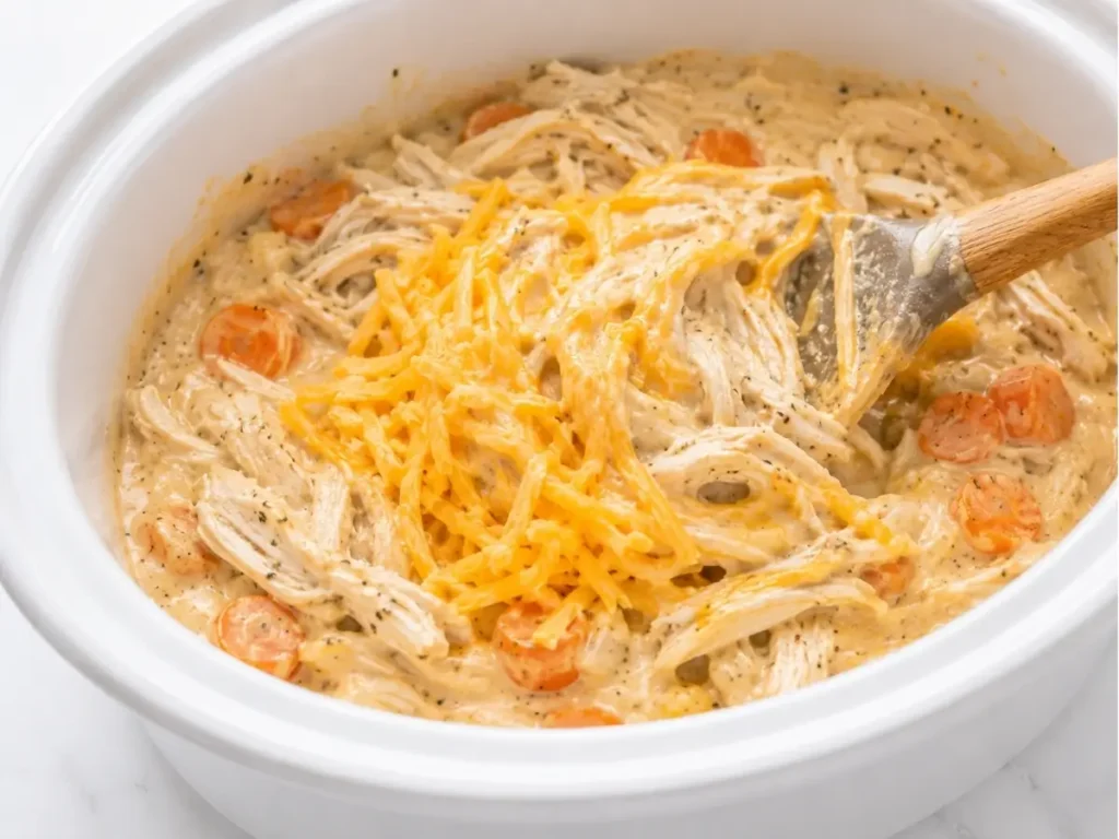 Step four Instructions: How to Make Dump-and-Go Crockpot Chicken Pot Pie