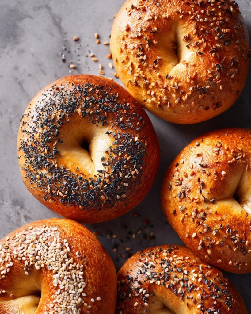 High protein cottage cheese bagels baked or air-fried