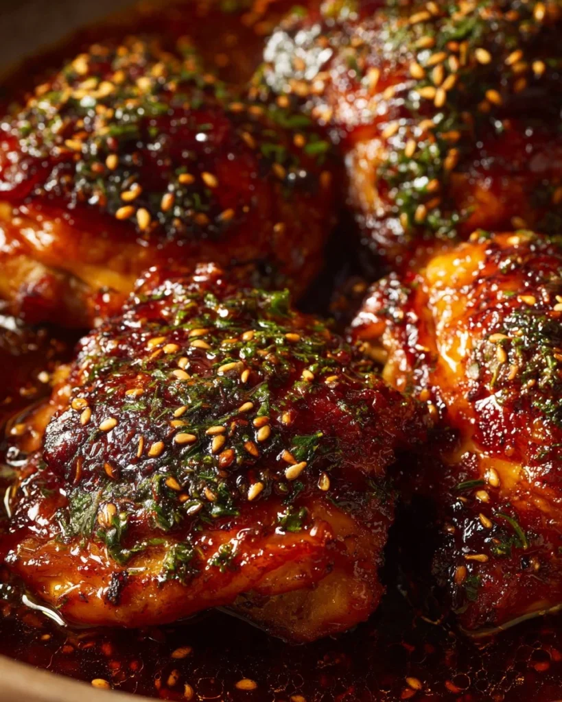 Crockpot Honey Garlic Chicken served in a bowl with rice and vegetables