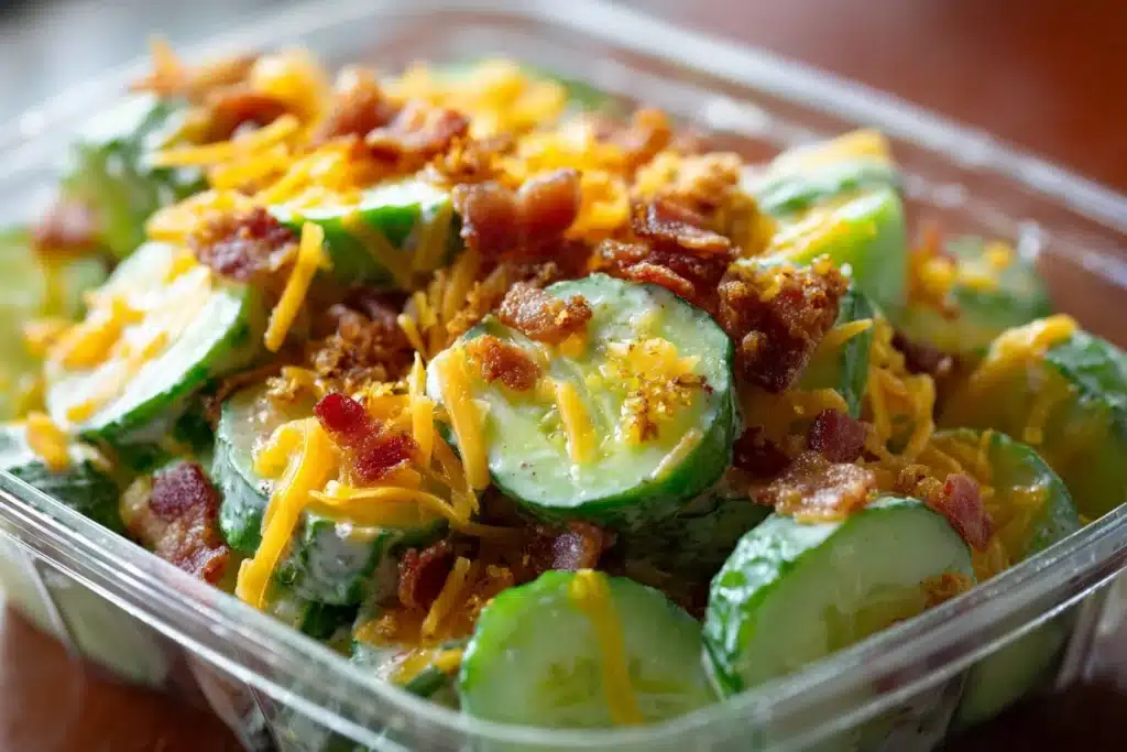 Healthy cucumber snack served on a plate for a light and refreshing treat