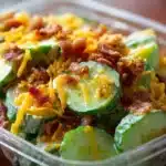 Healthy cucumber snack served on a plate for a light and refreshing treat