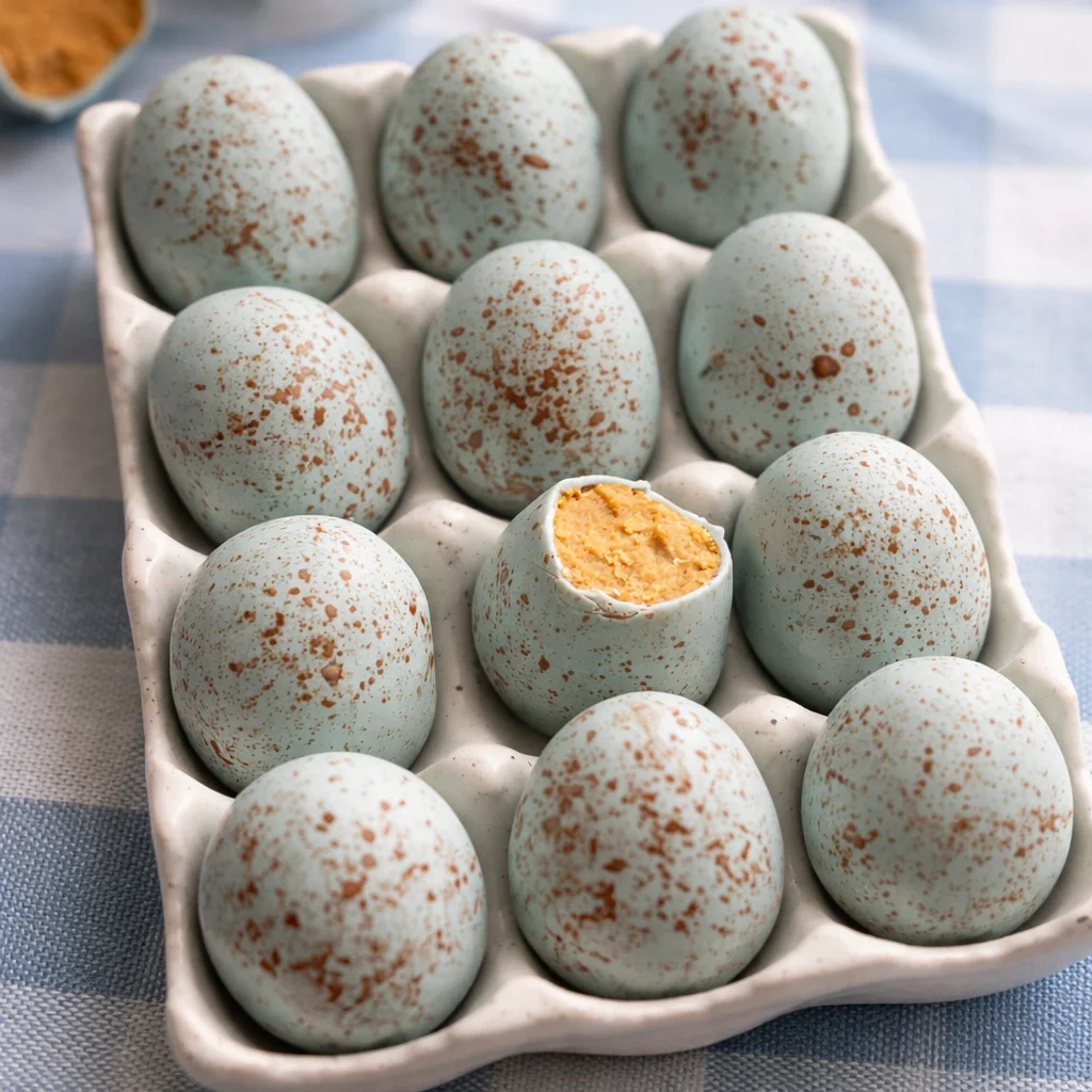 Delicious homemade Peanut Butter Easter Eggs coated in rich chocolate for Easter treats.