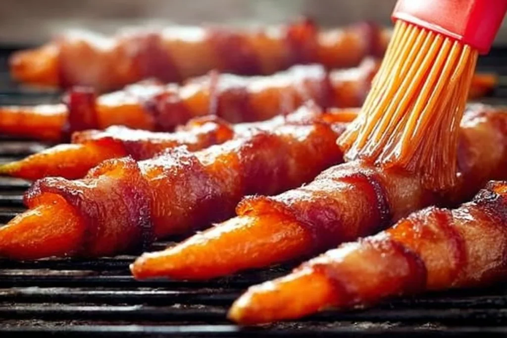 Delicious Maple Bacon Carrots served in a bowl for a savory side dish