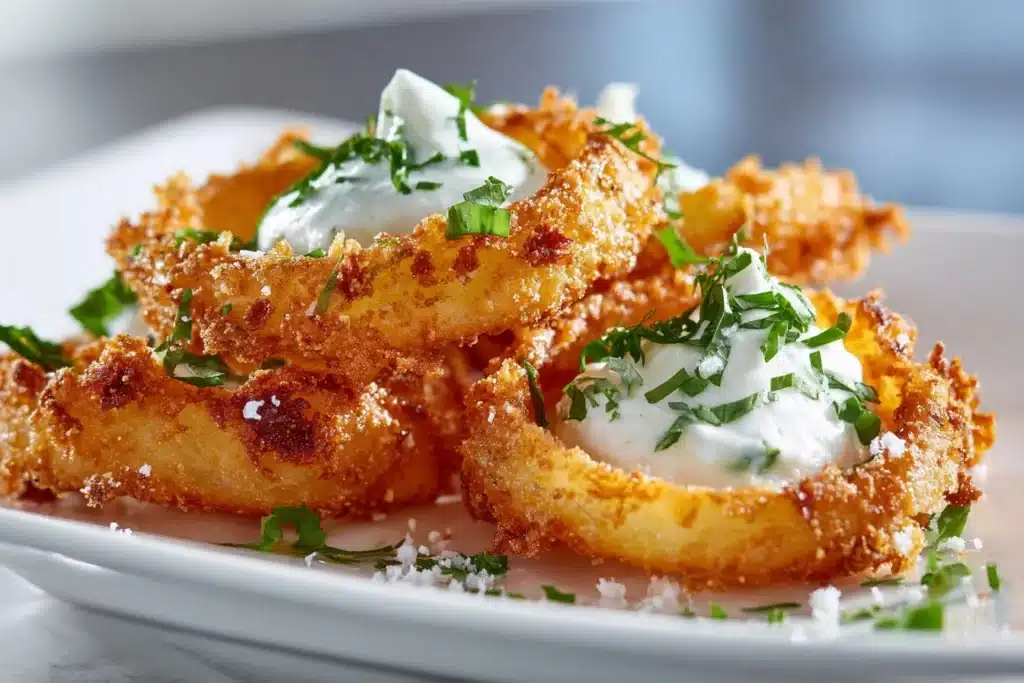 Crispy Onion Ring Chips in a bowl, perfect for snacking.