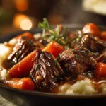 Delicious slow cooker classic pot roast cooked to perfection
