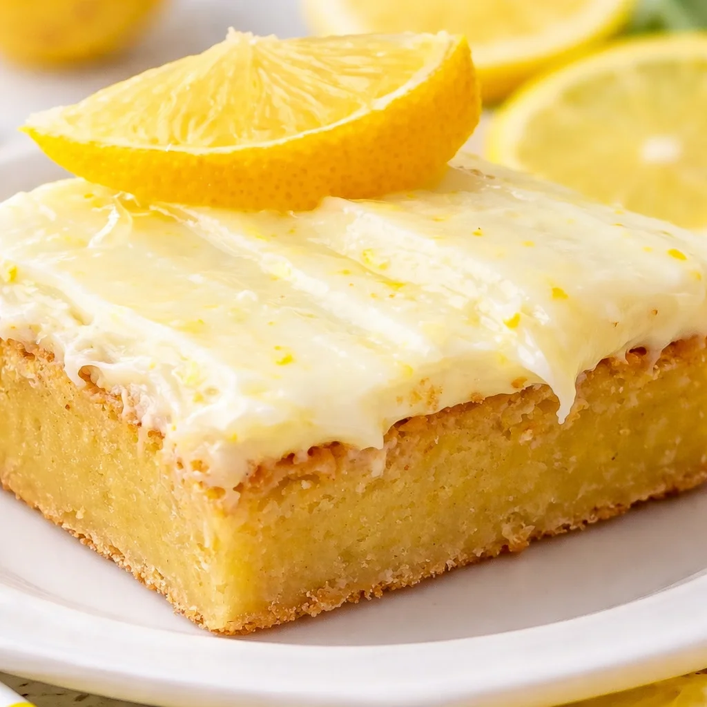 Delicious lemon brownies with a sweet glaze and bright citrus flavor.