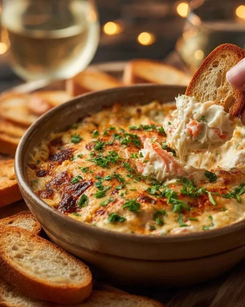 Creamy Bahama Breeze crab dip served with tortilla chips