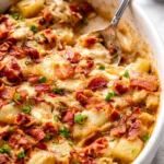 Creamy Chicken Potato Casserole with tender chicken and fluffy potatoes
