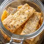 Homemade sourdough crackers made from sourdough discard, crispy and flavorful.