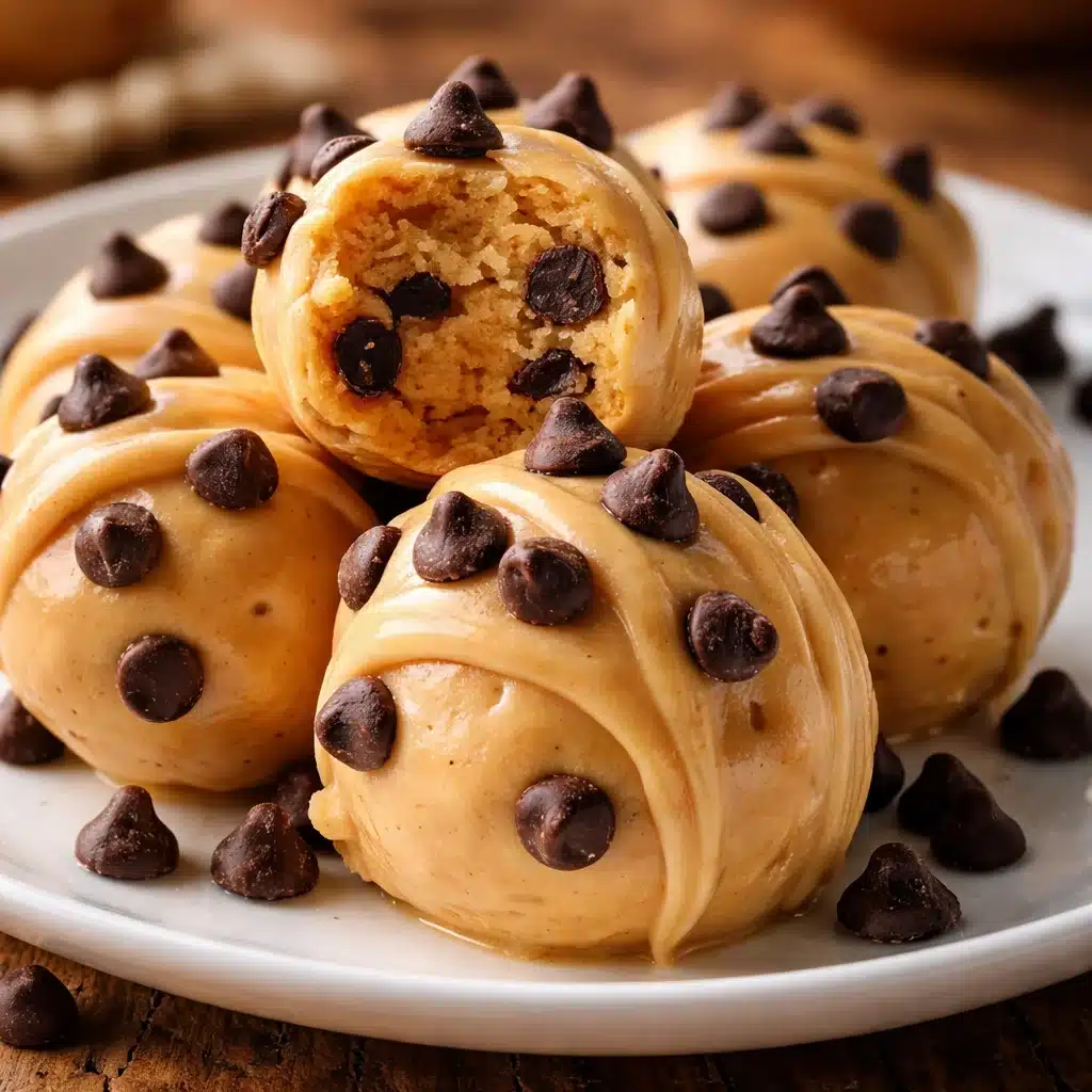 Frozen Greek Yogurt Peanut Butter Bites topped with chocolate and crunchy peanuts.