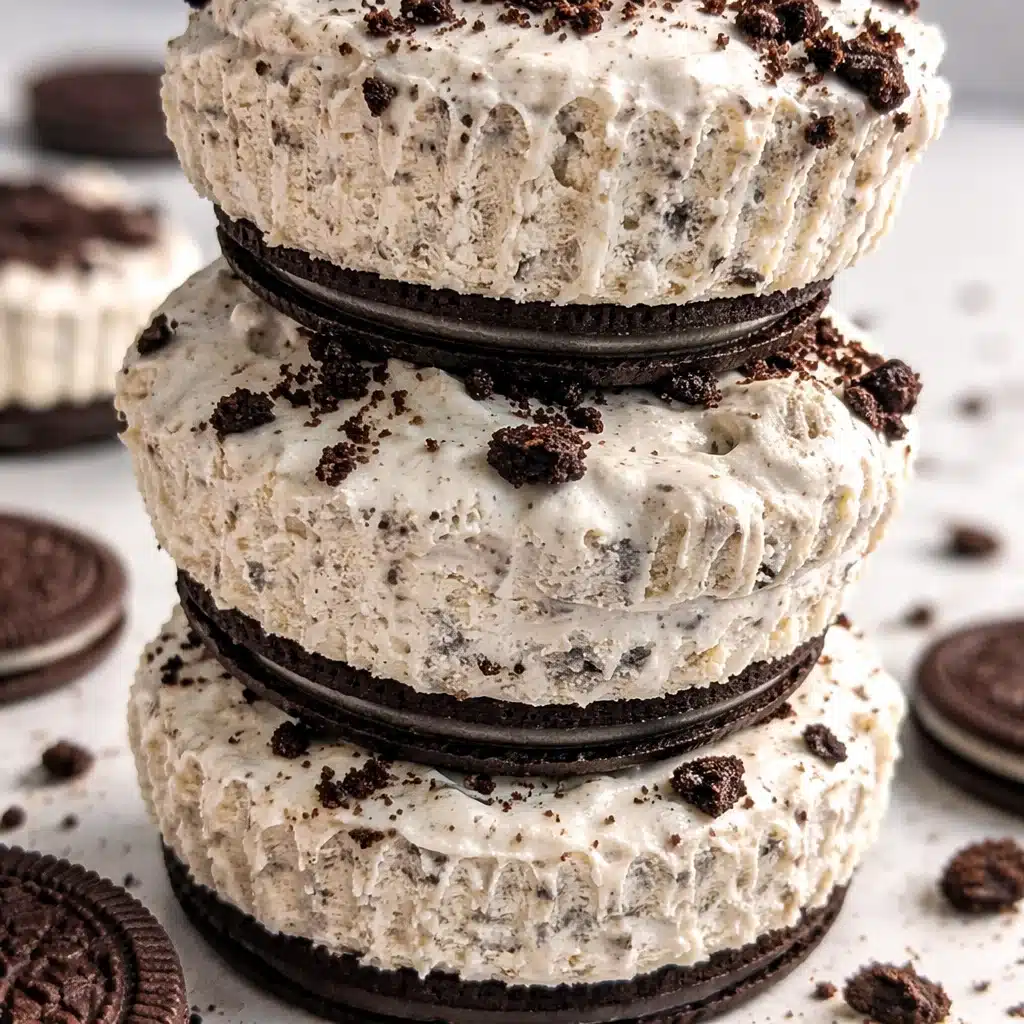 Healthy No-Bake Oreo Cheesecake Bites with cookies and cream flavor