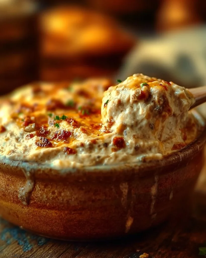 Bowl of creamy Hissy Fit Dip served with fresh vegetables and chips.