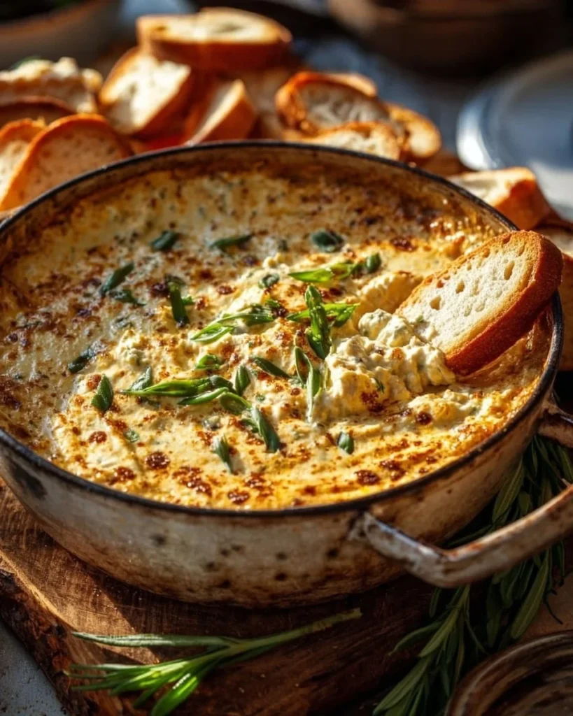 Delicious Marry Me Dip served in a bowl with crackers and fresh veggies