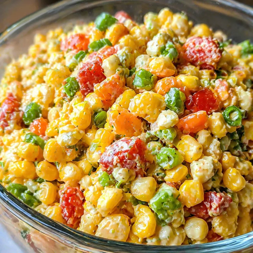 Delicious Crack Corn Salad with sweet corn, bacon, and creamy dressing
