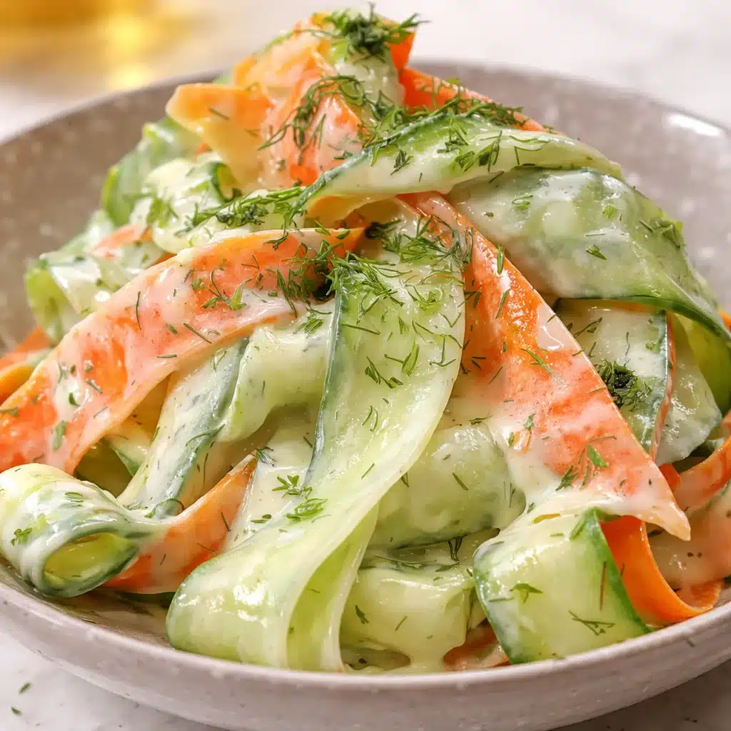 Refreshing Carrot & Cucumber Salad with sesame dressing in a bowl