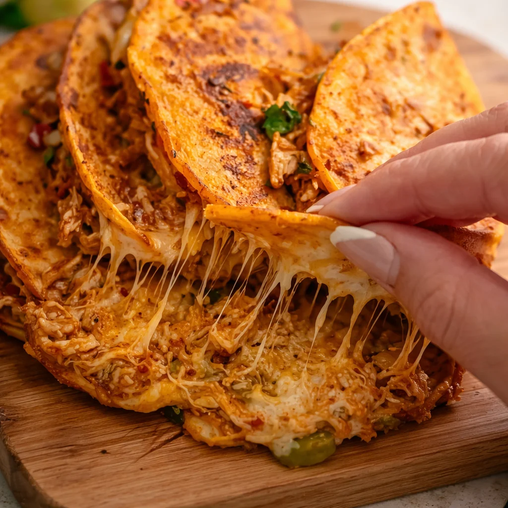 Delicious pulled chicken tacos topped with fresh ingredients and served in warm tortillas.