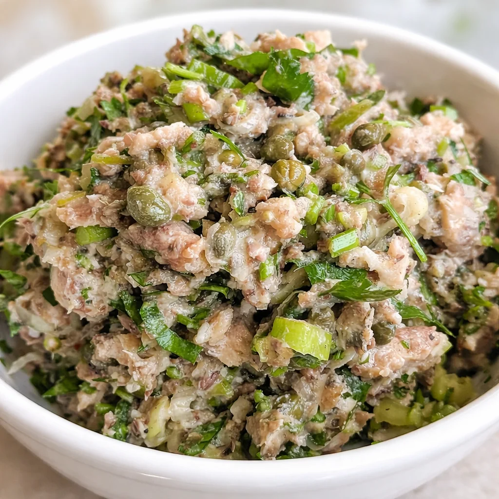 Delicious Sardine Salad with fresh veggies and zesty dressing, high in omega-3s