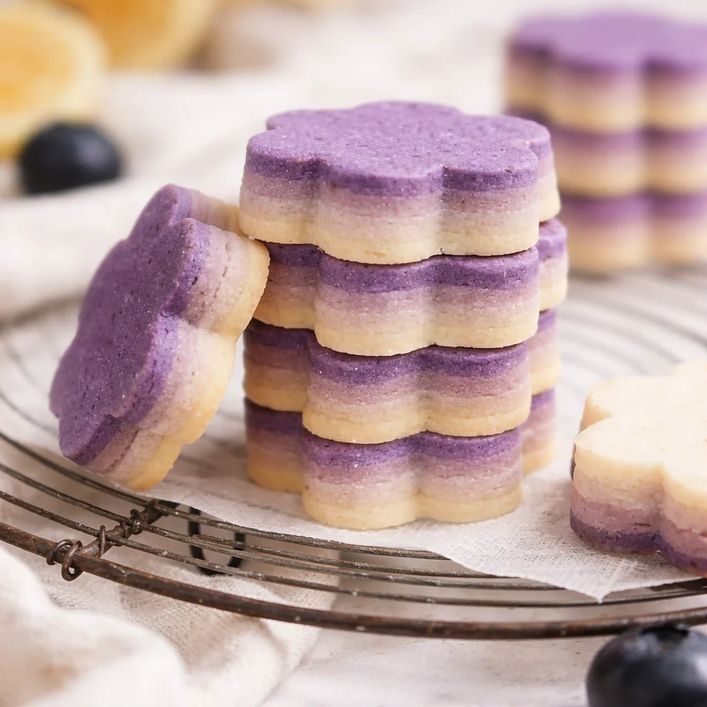 Soft and chewy lemon blueberry cookies with fresh blueberries and lemon zest