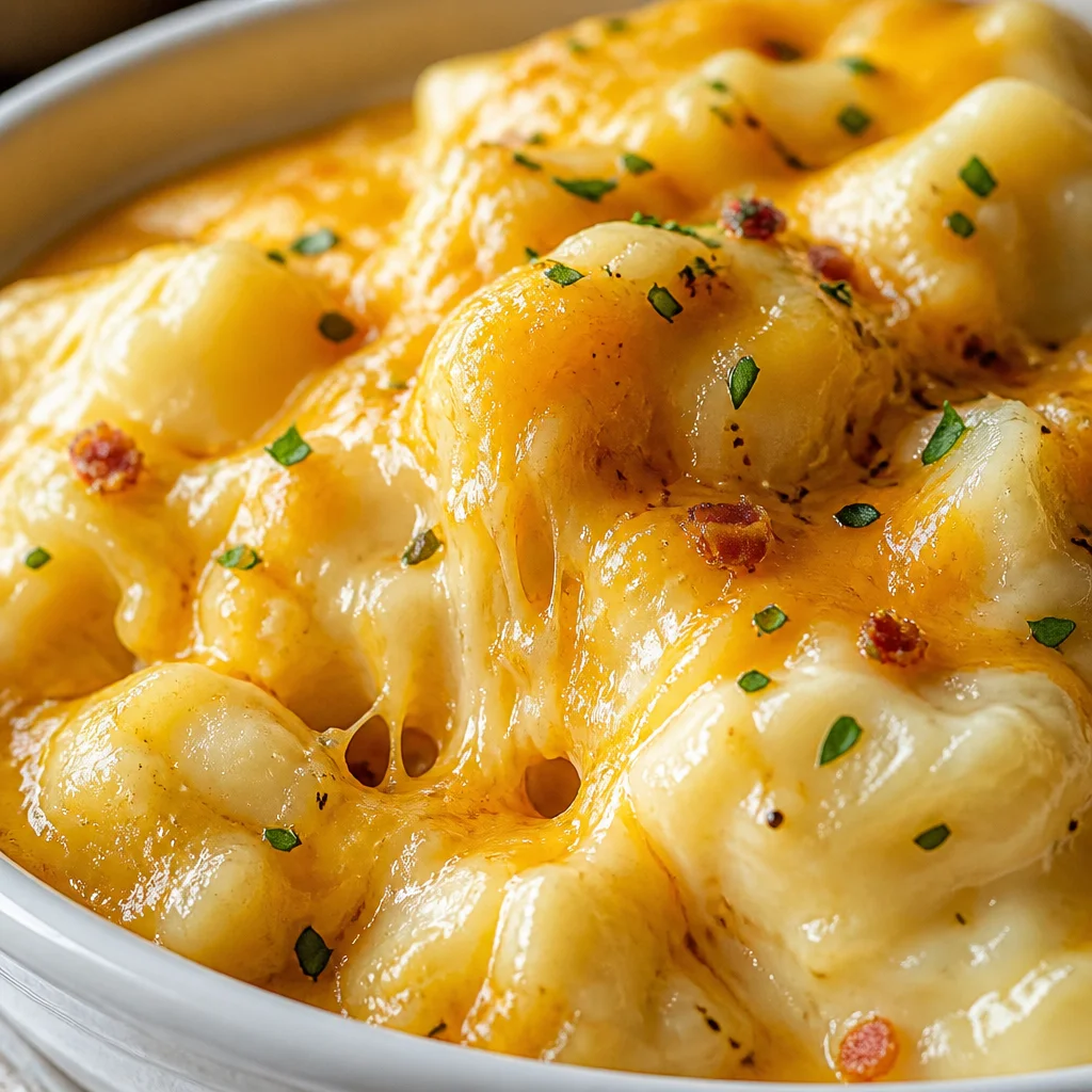 Delicious Kentucky Crockpot Potatoes ready to serve for a party or family dinner.