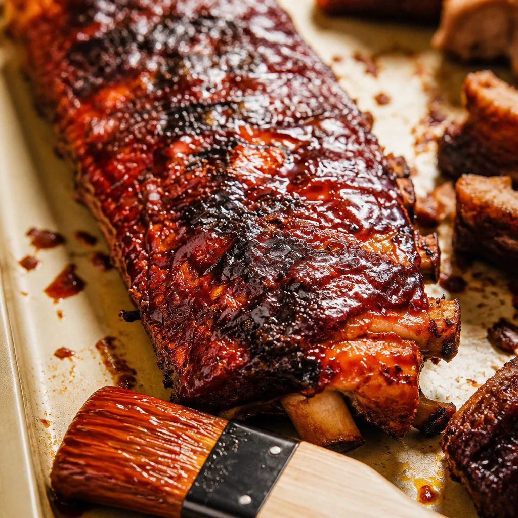 Fall-Off-The-Bone Dry Rub Ribs baked in the oven with a homemade spice blend