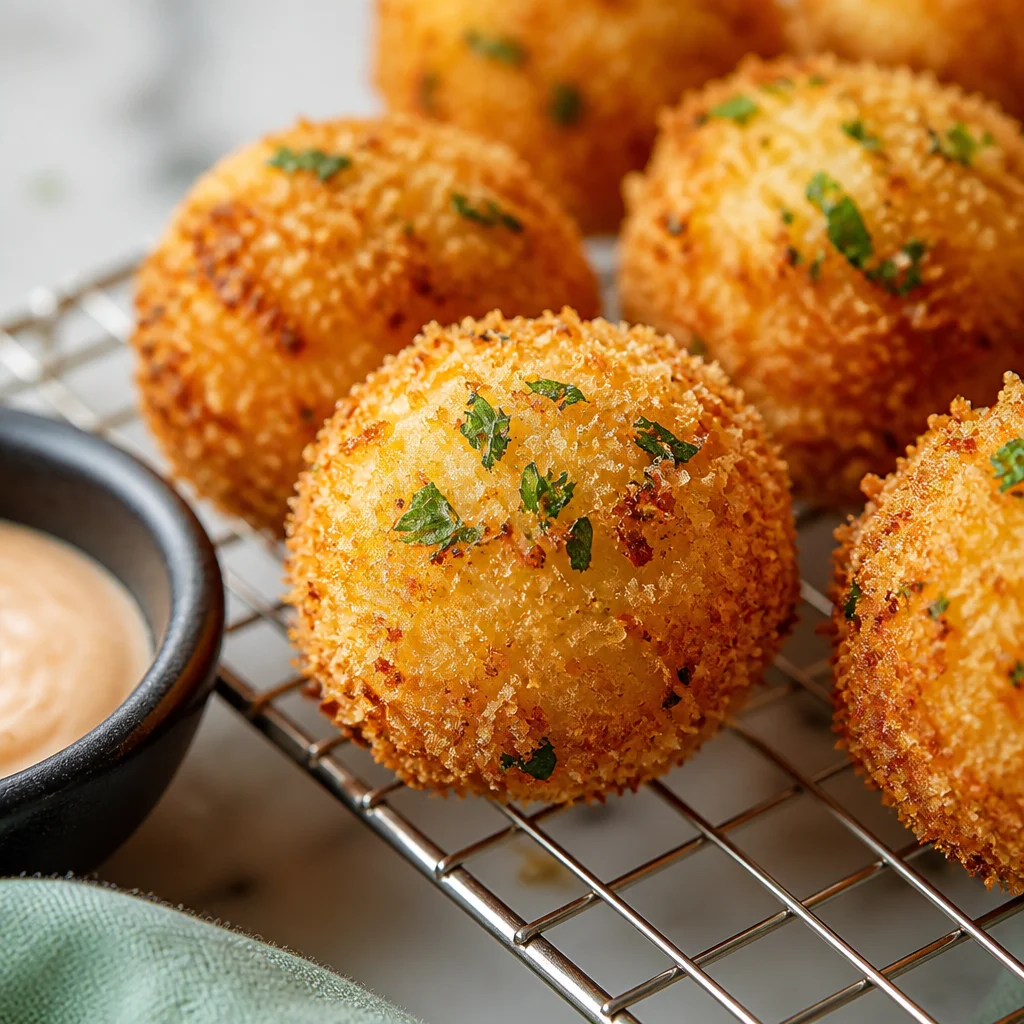 Image about Golden Shrimp Balls