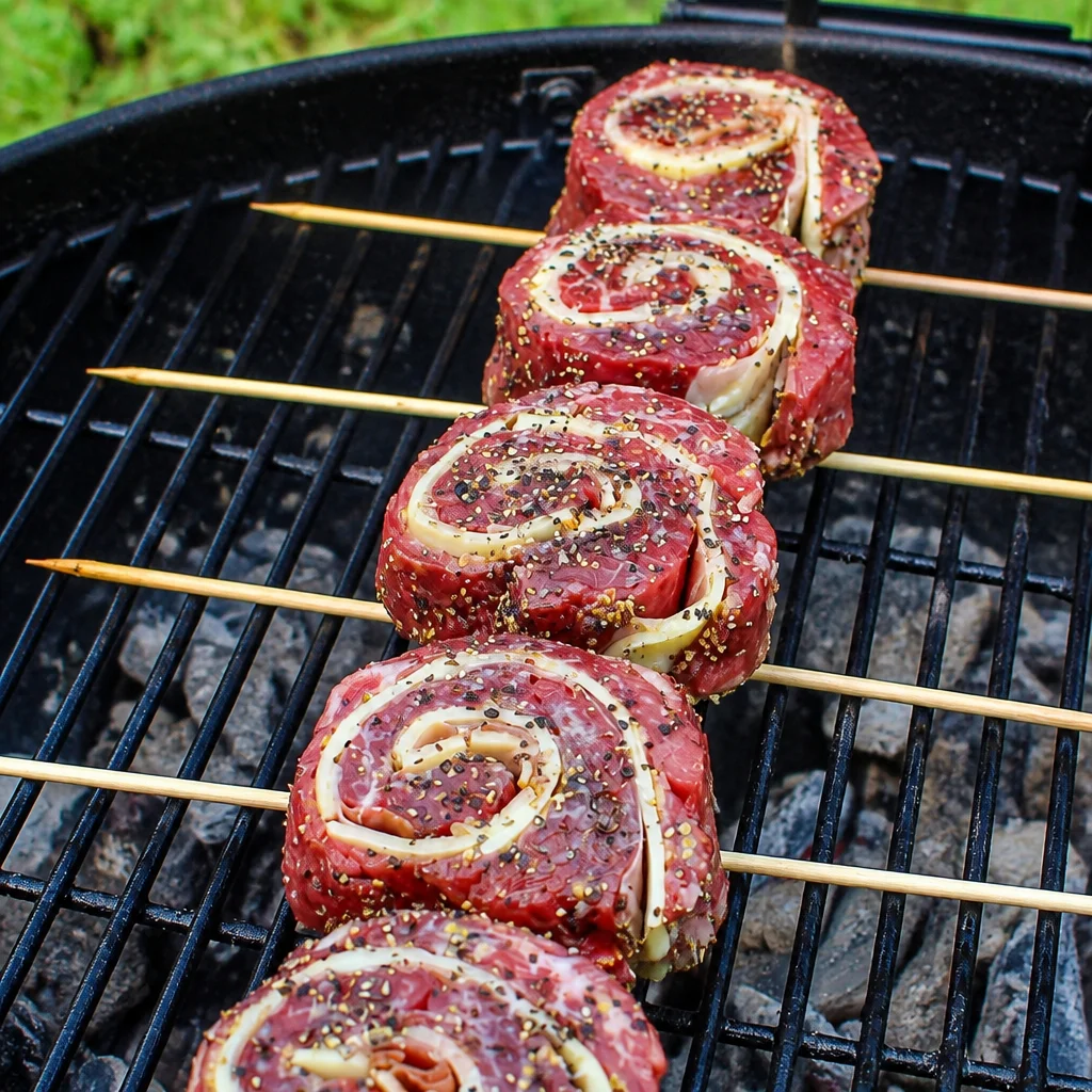 Delicious Cheesy Steak Pinwheels with cheese, spinach, and tender beef rolls.