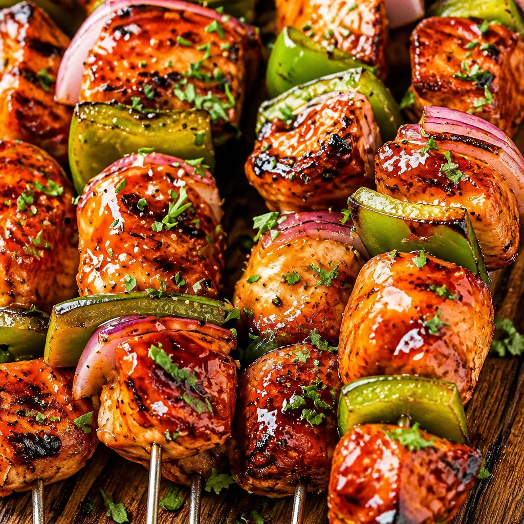 Grilled summer BBQ chicken with sides and fresh ingredients on a plate.