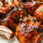 Delicious BBQ Chicken Thighs grilled to perfection with smoky flavors.