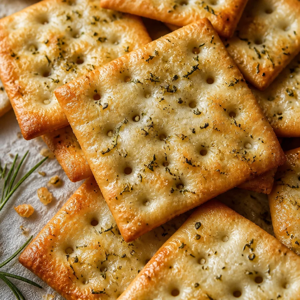 Delicious Dill Pickle Saltines seasoned with dill, garlic, and ranch for a crunchy snack.