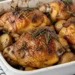 Delicious Rosemary Chicken Thighs seasoned with lemon and garlic, perfect for a quick dinner.