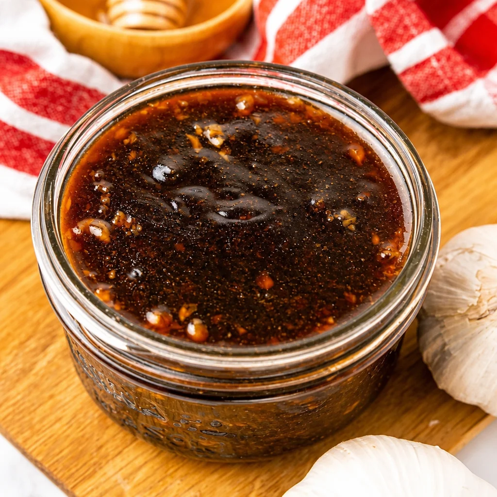 Easy Asian Honey Garlic Sauce drizzled over tender chicken breast.
