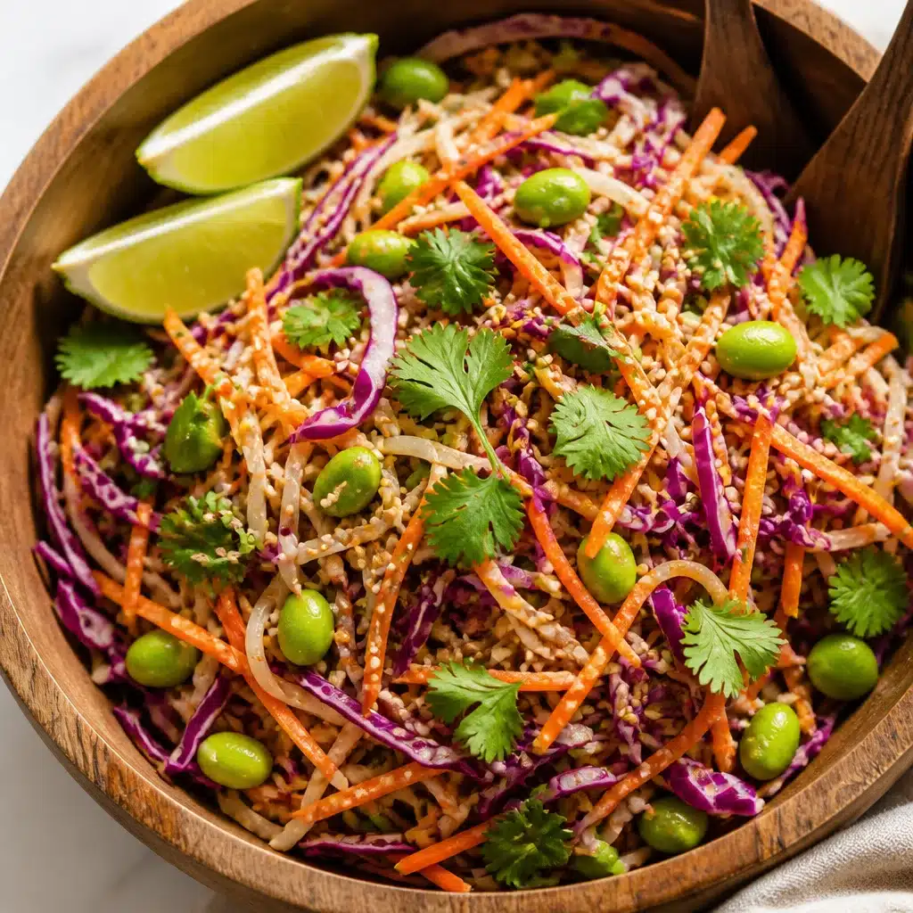 Delicious Thai Peanut Noodle Salad with crunchy veggies and peanut-lime dressing.