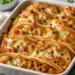 Delicious Chicken Bacon Ranch Tacos filled with chicken, bacon, cheese, and ranch dressing.