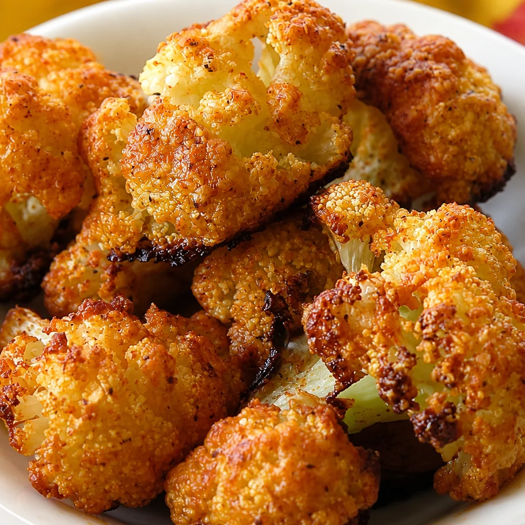 Crispy Parmesan Cauliflower Bites served on a plate, ideal for appetizers.