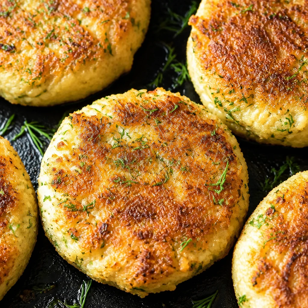 Crispy Cauliflower Cheese Patties made with breadcrumbs and melted cheese.