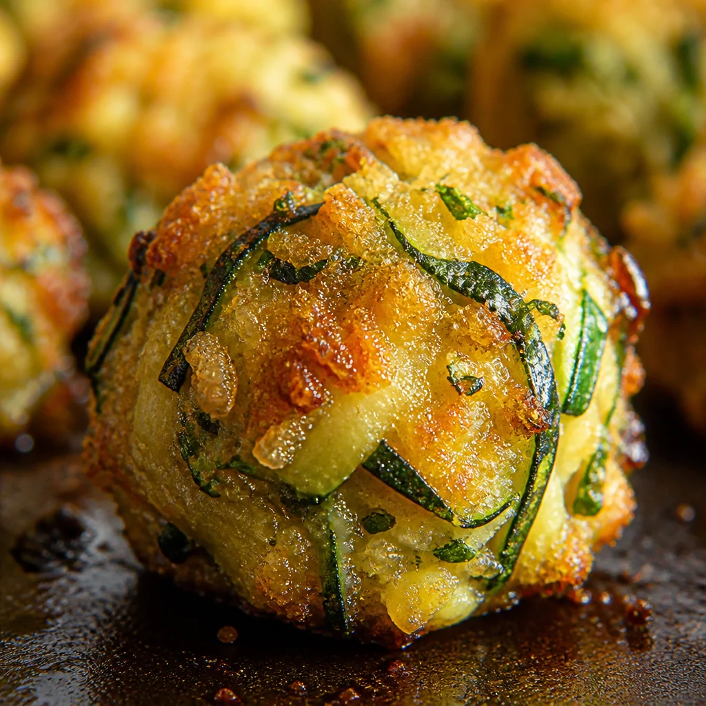 Crispy Zucchini Garlic Bites served with marinara sauce on a white plate.