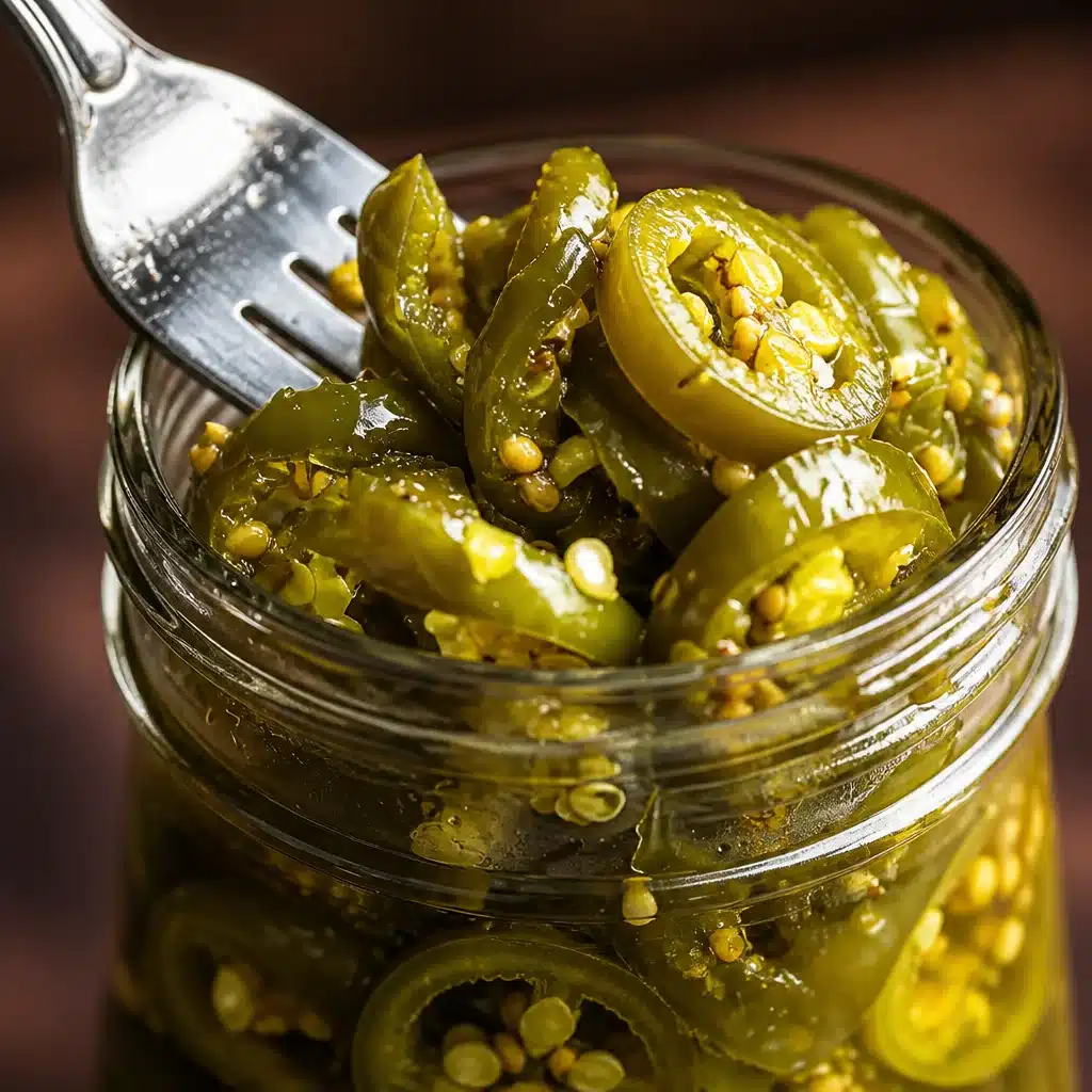 Delicious Cowboy Candy made with sweet, spicy candied jalapeños.